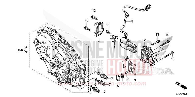 SOLENOIDE LINEAIRE de Integra 750 MAT BULLET SILVER (NH389) 2014